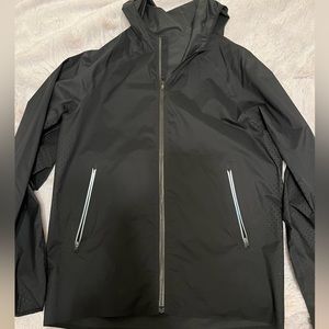 LULULEMON MENS LIGHT RAIN COAT BLACK MEDIUM